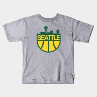 Defunct Seattle Supersonic Skyline Kids T-Shirt